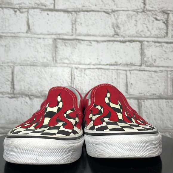 Vans Classic Slip on Drip Red black/white checkerboard - Picture 7 of 10
